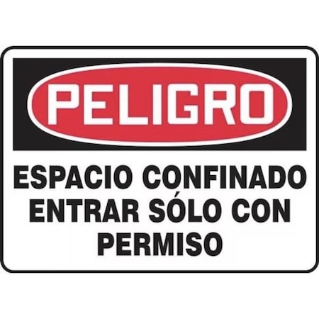 Accuform OSHA DANGER Safety Sign CONFINED SHMCSP143VP SHMCSP143VP